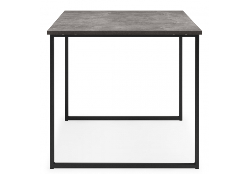 Стол деревянный, Лиман 117 х 77 бетон светлый / черный матовый