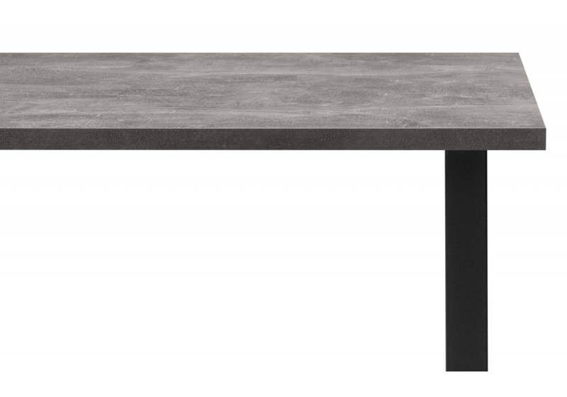 Стол деревянный, Лиман 117 х 77 бетон светлый / черный матовый