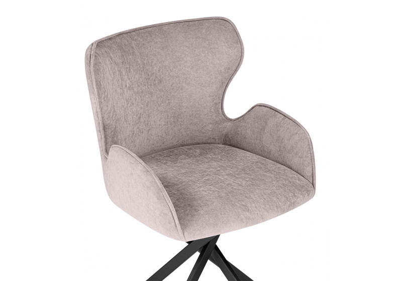 Стул на металлокаркасе, Карлайл латте brendy smoke 04 / черный