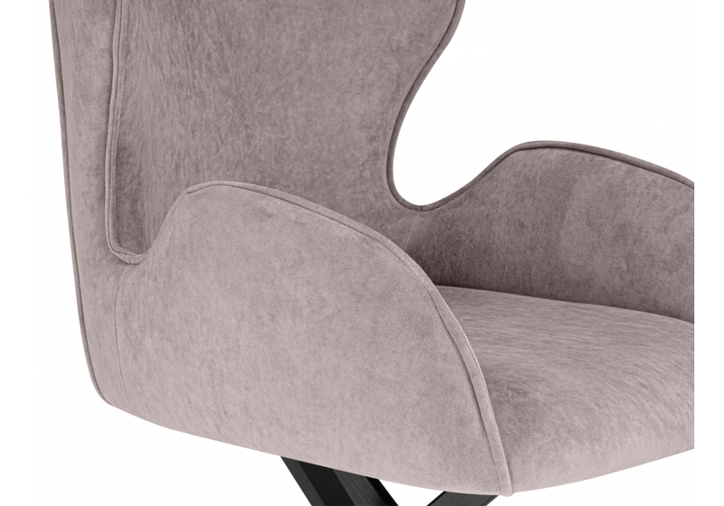 Стул на металлокаркасе, Карлайл латте brendy smoke 04 / черный