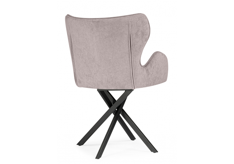 Стул на металлокаркасе, Карлайл латте brendy smoke 04 / черный