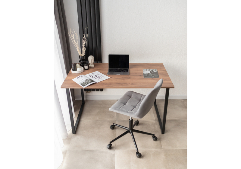 Стол деревянный, Лиман 140 х 80 дуб крафт табачный / черный матовый