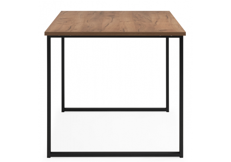 Стол деревянный, Лиман 140 х 80 дуб крафт золотой / черный матовый