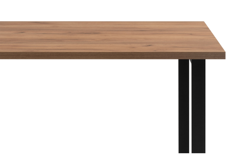 Стол деревянный, Лиман 140 х 80 дуб крафт золотой / черный матовый