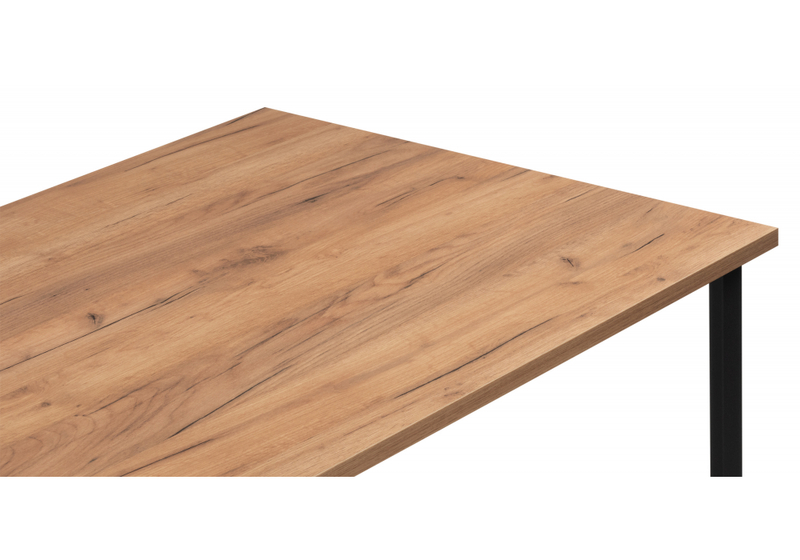 Стол деревянный, Лиман 140 х 80 дуб крафт золотой / черный матовый