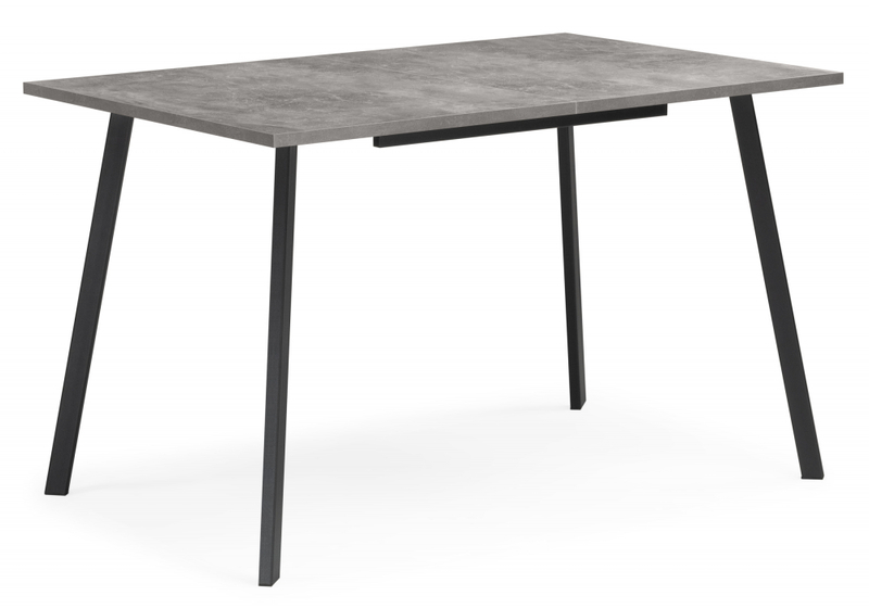 Стол деревянный, Кортни 117 (157) x 77 бетон светлый / черный матовый
