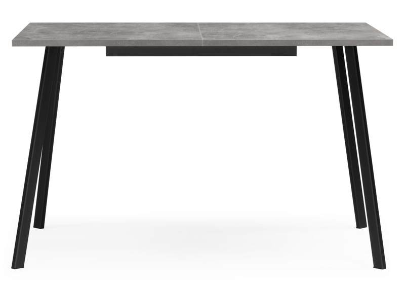 Стол деревянный, Кортни 117 (157) x 77 бетон светлый / черный матовый