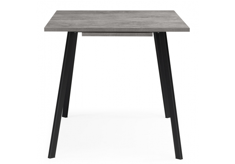 Стол деревянный, Кортни 117 (157) x 77 бетон светлый / черный матовый