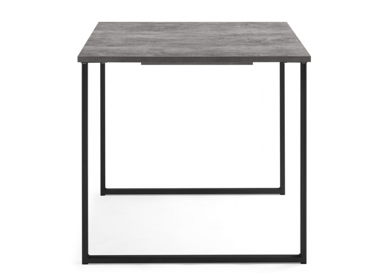 Стол деревянный, Лиман 117 (157) x 77 бетон светлый / черный матовый