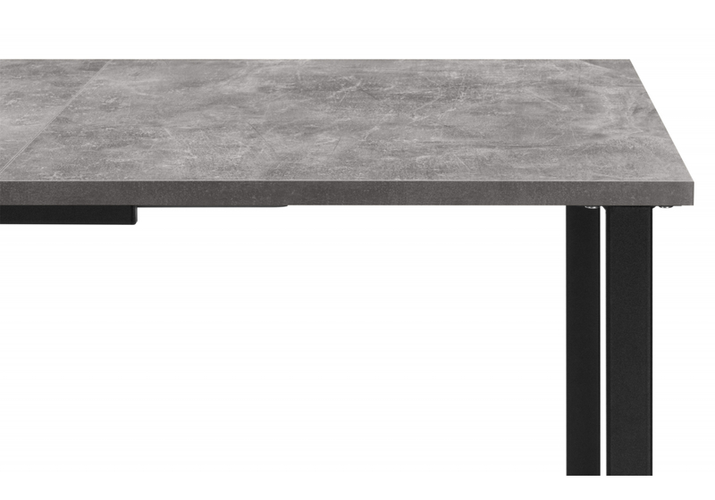 Стол деревянный, Лиман 117 (157) x 77 бетон светлый / черный матовый