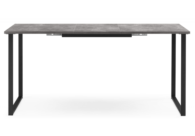 Стол деревянный, Лиман 117 (157) x 77 бетон светлый / черный матовый