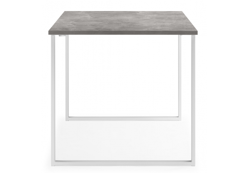 Стол деревянный, Лиман 117 x 77 бетон светлый / белый матовый