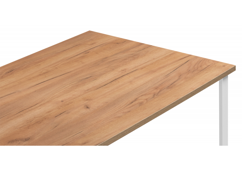 Стол деревянный, Лиман 117 x 77 дуб крафт золотой / белый матовый