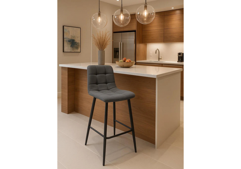 Барный стул, полубарных Симпл 2 шт темно-серый / черный