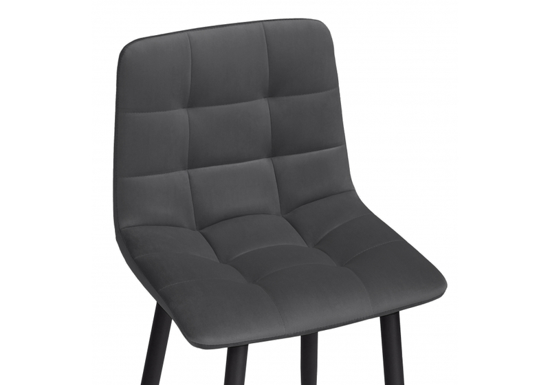 Барный стул, полубарных Симпл 2 шт темно-серый / черный