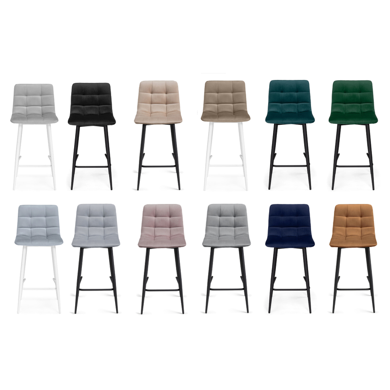 Барный стул, полубарных Симпл 2 шт темно-серый / черный