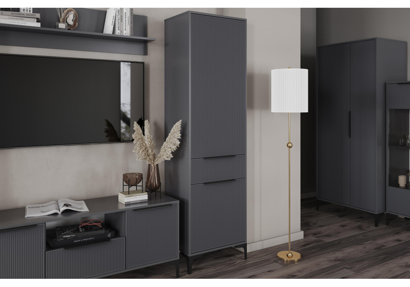 Шкаф, МС Иадама графит / графит софт