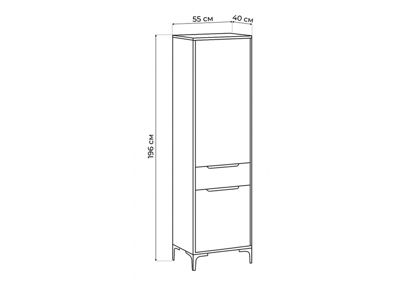 Шкаф, Иадама белый / белый глянец