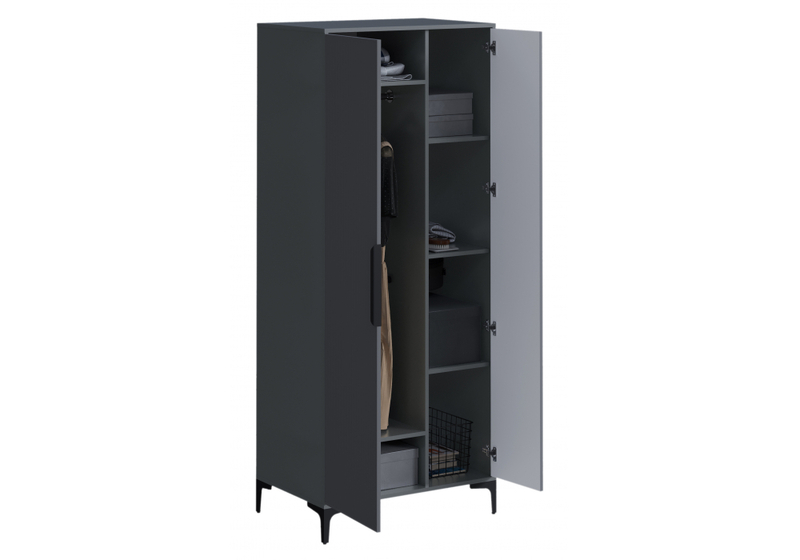 Шкаф, Иадама двухстворчатый графит / графит софт