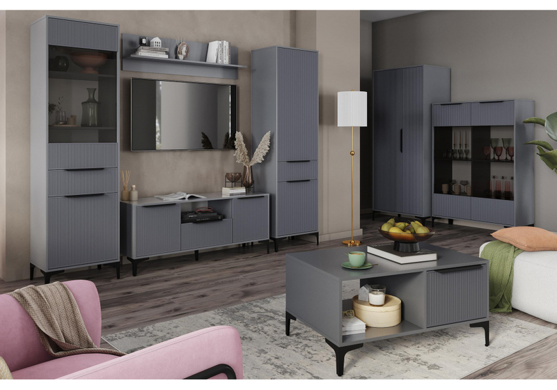 Шкаф, Иадама двухстворчатый графит / графит софт