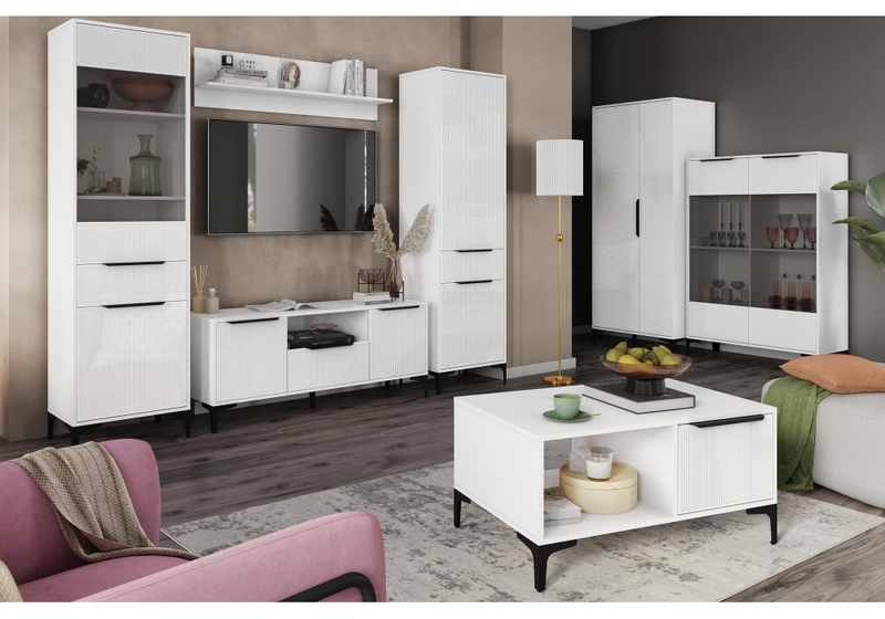 Шкаф, Иадама двухстворчатый белый / белый глянец