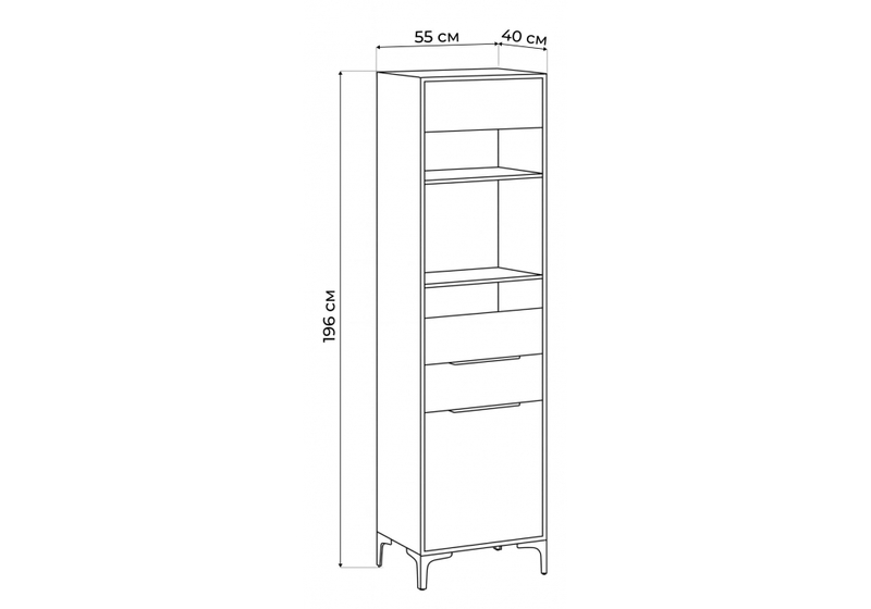 Стеллаж, Иадама графит / графит софт