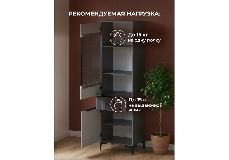 Стеллаж, Иадама графит / графит софт