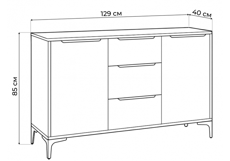Комод, Иадама графит / графит софт