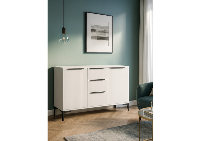 Комод, Иадама белый / белый глянец