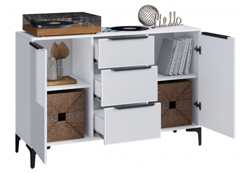 Комод, Иадама белый / белый глянец