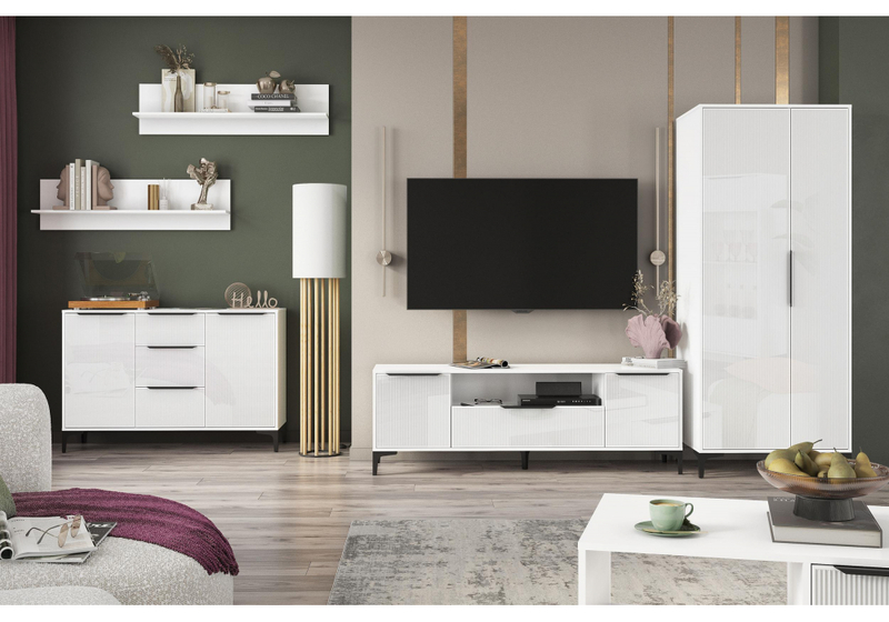 Комод, Иадама белый / белый глянец