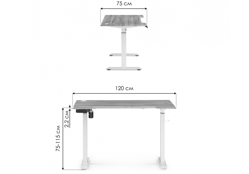 Компьютерный стол, Маркос 120х75 зеленый / белый