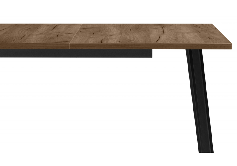 Стол деревянный, Кортни 117 (157) x 77 дуб крафт табачный / черный матовый