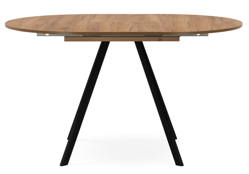 Стол деревянный, Курт 90 / 130 дуб крафт золотой / черный матовый