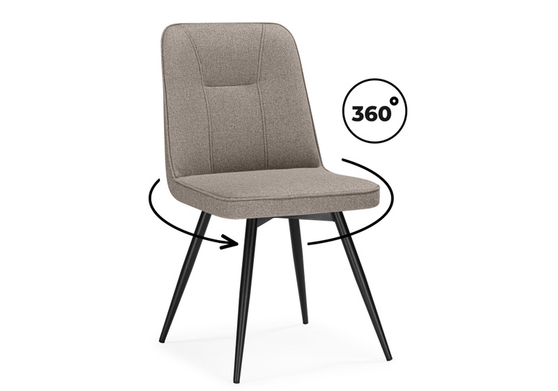 Стул на металлокаркасе, Texas 3 поворотный светло-коричневый / черный