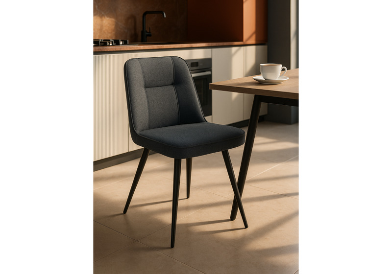 Стул на металлокаркасе, Texas 3 поворотный темно-серый / черный