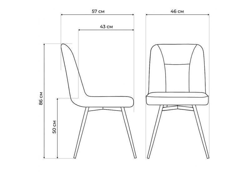 Стул на металлокаркасе, Texas 3 поворотный темно-серый / черный