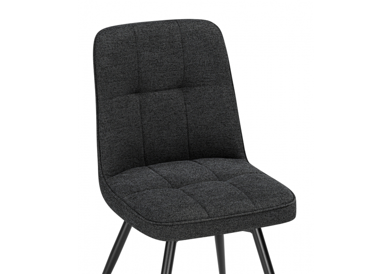 Стул на металлокаркасе, Texas 4 поворотный темно-серый / черный