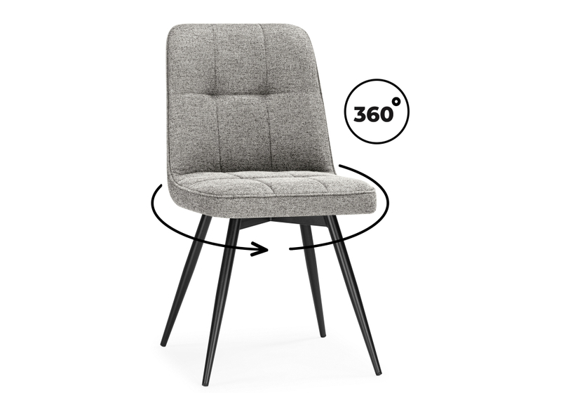 Стул на металлокаркасе, Texas 4 поворотный бежевый / черный