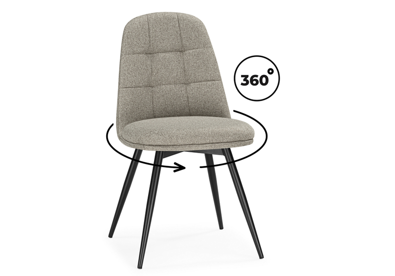 Стул на металлокаркасе, Texas 1 поворотный бежевый / черный