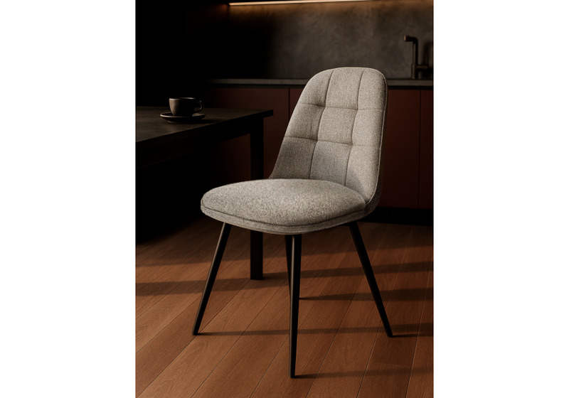 Стул на металлокаркасе, Texas 1 поворотный бежевый / черный