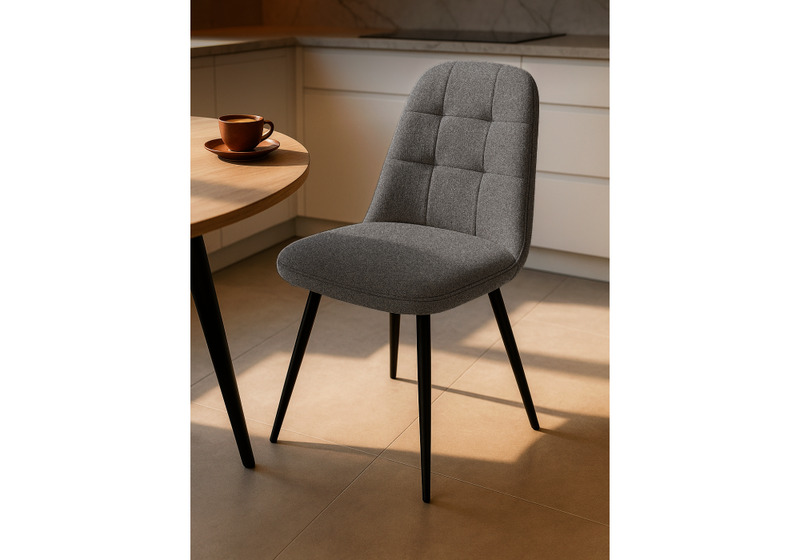 Стул на металлокаркасе, Texas 1 поворотный светло-серый / черный