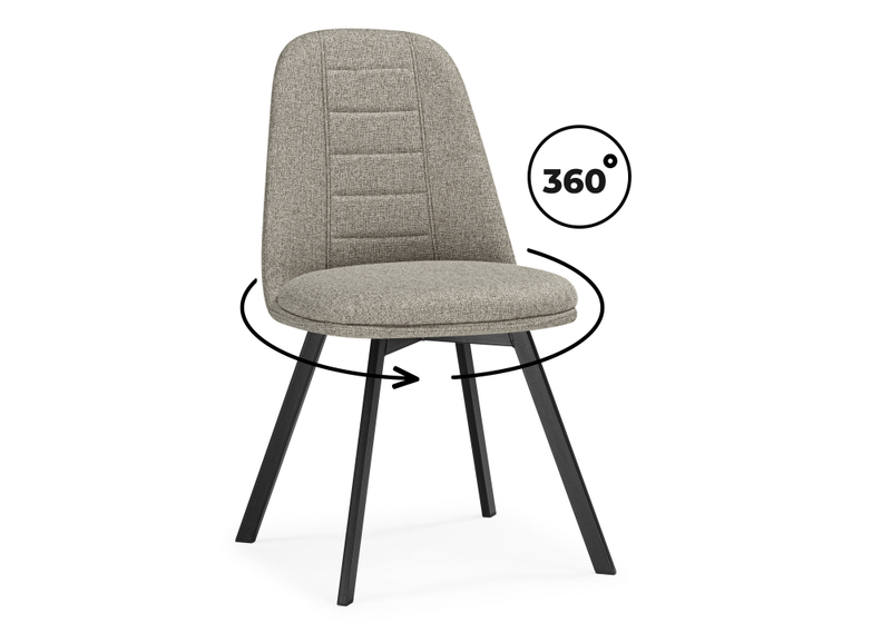 Стул на металлокаркасе, Texas 2 латте поворотный / черный