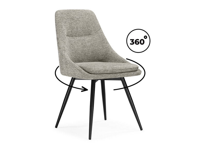 Стул на металлокаркасе, Avian вращающийся светло-серый / черный