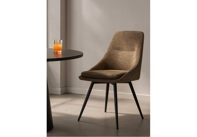 Стул на металлокаркасе, Avian вращающийся светло-коричневый / черный