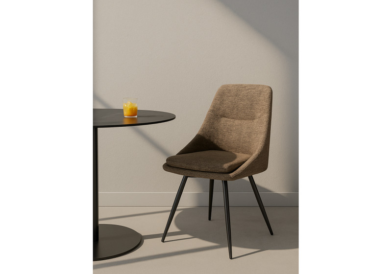 Стул на металлокаркасе, Avian вращающийся светло-коричневый / черный