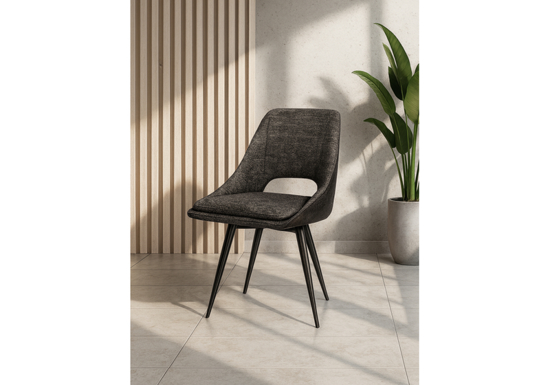 Стул на металлокаркасе, Avianus вращающийся коричневый / черный