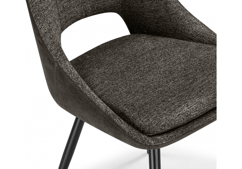 Стул на металлокаркасе, Avianus вращающийся коричневый / черный