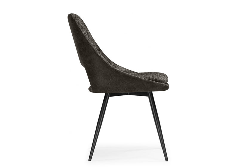 Стул на металлокаркасе, Avianus вращающийся коричневый / черный