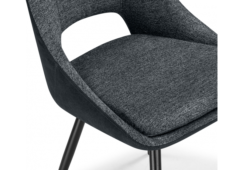 Стул на металлокаркасе, Avianus вращающийся темно-серый / черный